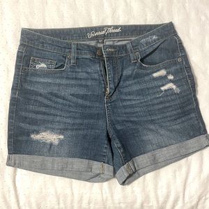 Dark wash jean shorts